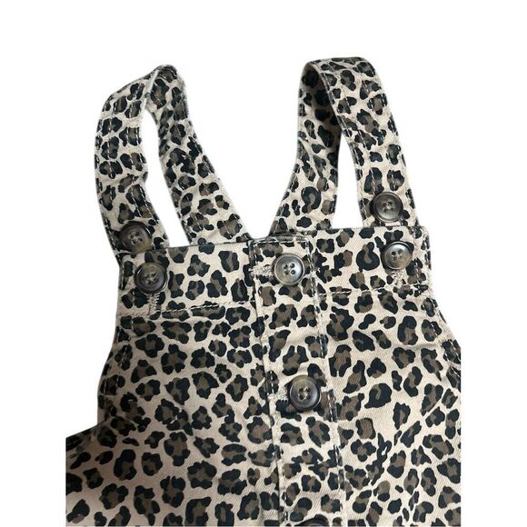 Wonder Nation Girls 4T Leopard Print Overall Skirt with Pockets - Picture 5 of 7